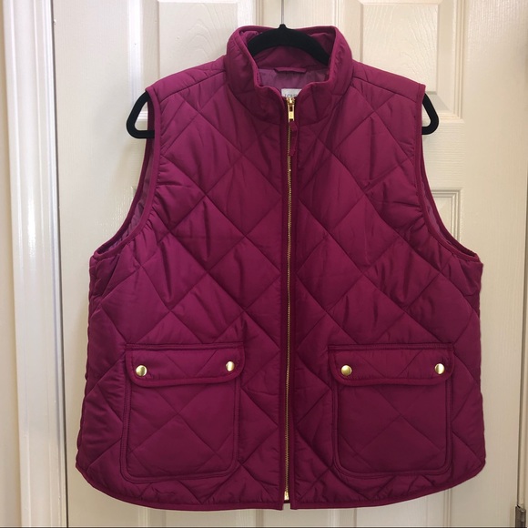 J. Crew Puffer Vest Jacket Womens 2X Excursion Quilted